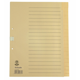 Register Blanko A4 235x300mm 20-teilig chamois Papier Esselte 621006 Produktbild