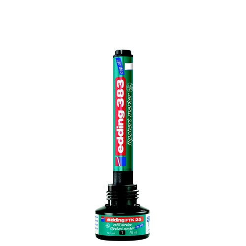 Flipchartmarker 383 1-5mm Keilspitze schwarz Edding 4-383001 Produktbild Additional View 3 L