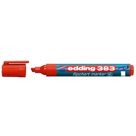 Flipchartmarker 383 1-5mm Keilspitze rot Edding 4-383002 Produktbild