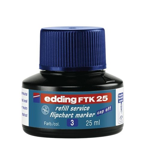 Flipchartmarker-Nachfülltusche FTK25 für 380+383 25ml blau Edding 4-FTK25003 Produktbild