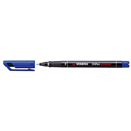 Folienstift OHPen F 0,7mm fein blau wasserfest Stabilo 842/41 Produktbild