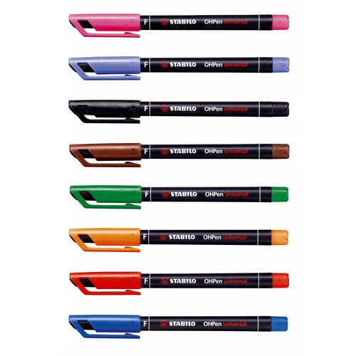 Folienstift OHPen F 0,7mm fein schwarz wasserfest Stabilo 842/46 Produktbild Additional View 2 L