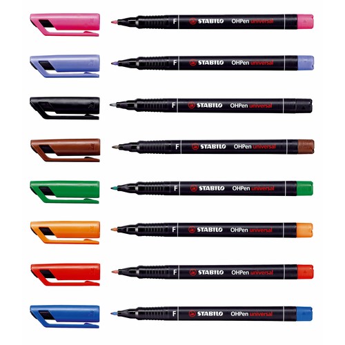 Folienstift OHPen F 0,7mm fein schwarz wasserfest Stabilo 842/46 Produktbild Additional View 3 L