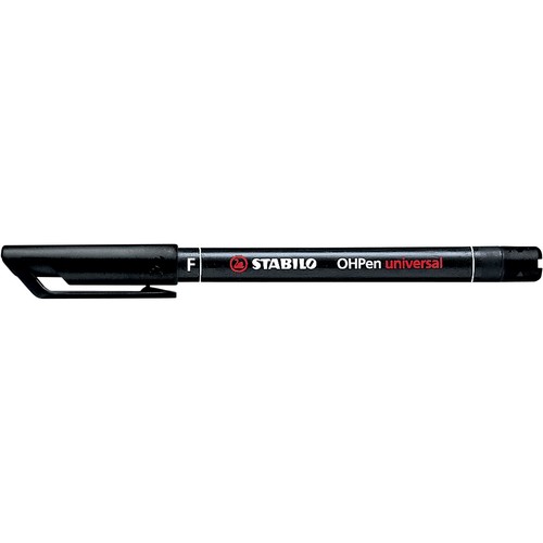 Folienstift OHPen F 0,7mm fein schwarz wasserfest Stabilo 842/46 Produktbild Additional View 1 L
