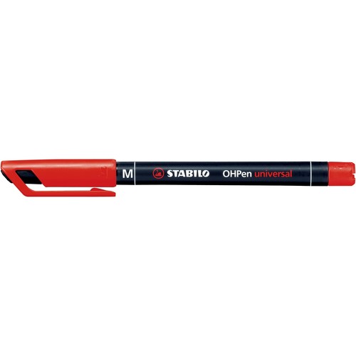 Folienstift OHPen M 1,0mm mittel rot wasserfest Stabilo 843/40 Produktbild Additional View 1 L