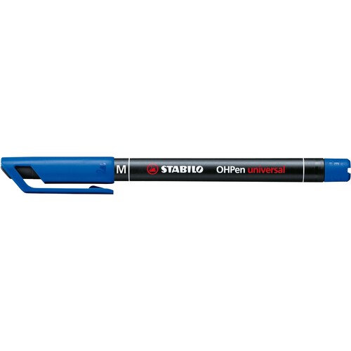 Folienstift OHPen M 1,0mm mittel blau wasserfest Stabilo 843/41 Produktbild Additional View 1 L