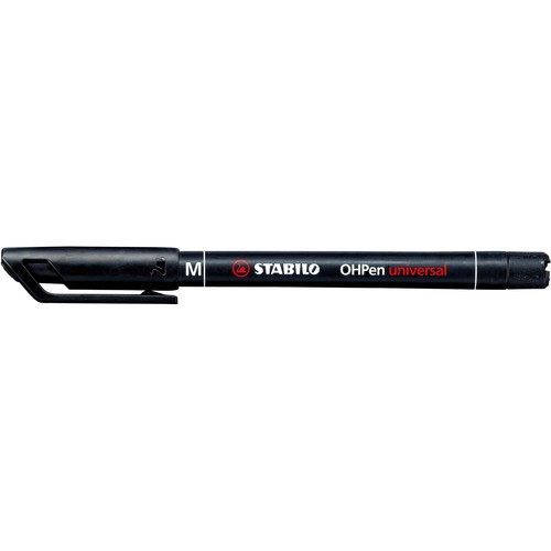 Folienstift OHPen M 1,0mm mittel schwarz wasserfest Stabilo 843/46 Produktbild Additional View 1 L
