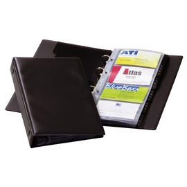 Visitenkartenringbuch Visifix Economy erweiterbar 145x255mm für 96Karten schwarz Durable 2441-01 Produktbild