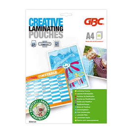 Laminierfolien Creative A4 216x303mm 125µ glänzend GBC ED04125 (PACK=25 STÜCK) Produktbild