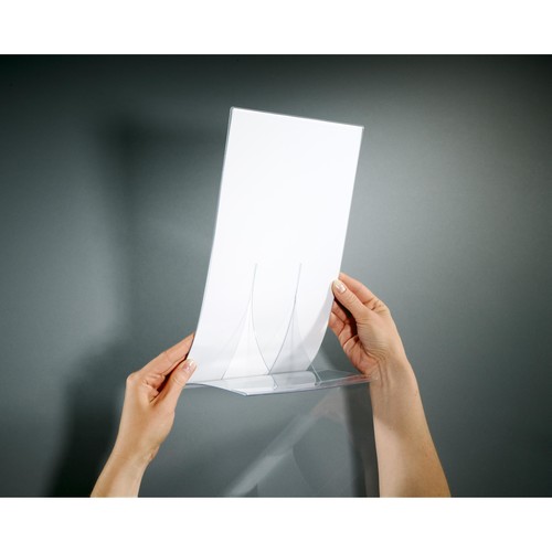 Tischaufsteller klappbar für einseitige Präsentation A4 glasklar Hartplastik Sigel TA160 (PACK=2 STÜCK) Produktbild Additional View 4 L