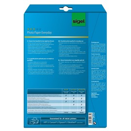 Fotopapier Inkjet Everyday Plus A4 170g weiß high-glossy Sigel IP713 (PACK=20 BLATT) Produktbild