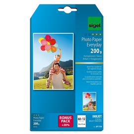Fotopapier Inkjet Everyday Plus 10x15cm 200g weiß high-glossy Sigel IP719 (PACK=72 BLATT) Produktbild