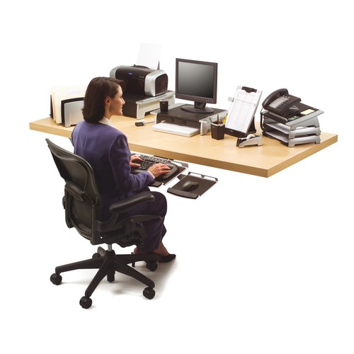 Monitorständer kompakt Office Suites bis zu 36kg graphit/grau Fellowes 8031101 Produktbild Additional View 1 L