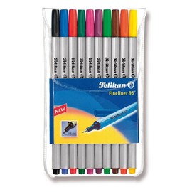 Fineliner 96/10 Etui 0,4mm farbig sortiert Pelikan 940676 (ETUI=10 STÜCK) Produktbild