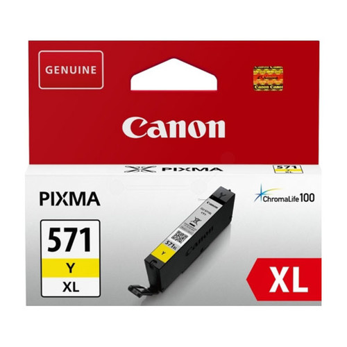 Tintenpatrone CLI-571XL für Canon Pixma MG5700/5750 11ml yellow Canon 0334C001 Produktbild Front View L