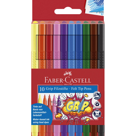 Fasermaler Grip Colour Marker Etui sortiert Faber Castell 155310 (ETUI=10 STÜCK) Produktbild