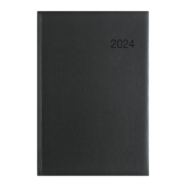 Wochenbuch 2024 A5 15x21cm 1Woche/2Seiten schwarz wattiert Zettler 766-0020 Produktbild