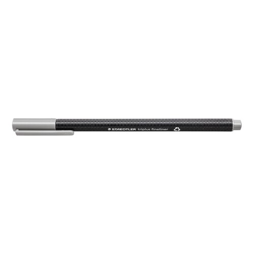Fineliner Triplus 334 0,3mm Dreikant silbergrau Staedtler 334-82 Produktbild Additional View 1 L