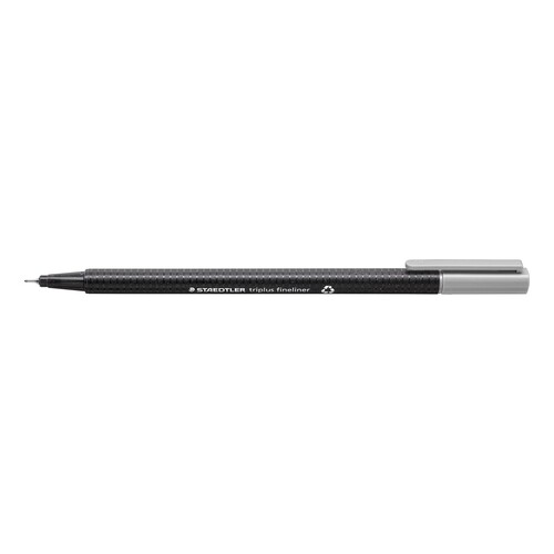 Fineliner Triplus 334 0,3mm Dreikant silbergrau Staedtler 334-82 Produktbild