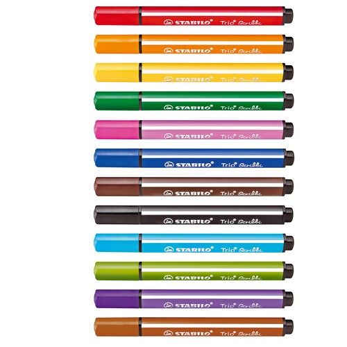 Dreikant-Fasermaler Trio Scribbi 368 1,5-2mm rot Stabilo 368/948 Produktbild Additional View 2 L