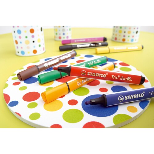 Dreikant-Fasermaler Trio Scribbi 368 1,5-2mm rot Stabilo 368/948 Produktbild Additional View 5 L