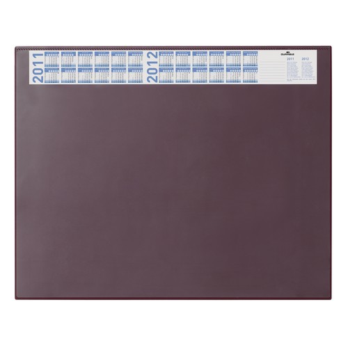 Schreibunterlage mit Jahreskalender und Klarsichtauflage 52x65cm rot Durable 7204-03 Produktbild Front View L