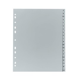 Register A-Z A4 überbreit 245x297mm grau Plastik Herlitz 100810383 Produktbild