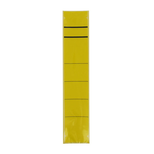 Rückenschilder für Handbeschriftung 39x192mm kurz schmal gelb selbstklebend (BTL=10 STÜCK) Produktbild Front View L