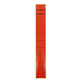 Rückenschilder für Handbeschriftung 39x280mm lang schmal rot selbstklebend (BTL=10 STÜCK) Produktbild