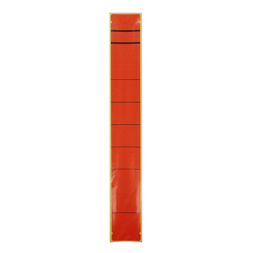 Rückenschilder für Handbeschriftung 39x280mm lang schmal rot selbstklebend (BTL=10 STÜCK) Produktbild Front View L