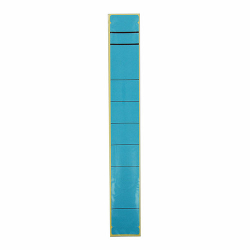 Rückenschilder für Handbeschriftung 39x280mm lang schmal blau selbstklebend (BTL=10 STÜCK) Produktbild Front View L