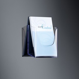 Wand-Prospekthalter 1x A5 45mm glasklar Acryl Sigel LH116 Produktbild