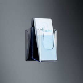 Wand-Prospekthalter 1x Din Lang 45mm glasklar Acryl Sigel LH117 Produktbild