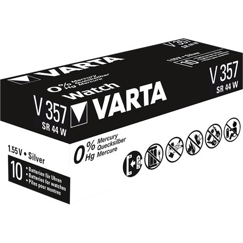 Batterie Knopfzelle 1,55V 155mAh Varta V357 (PACK=10 STÜCK) Produktbild Additional View 1 L