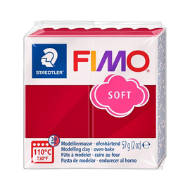 Modelliermasse FIMO Soft ofenhärtend 56g kirschrot Staedtler 8020-26 Produktbild