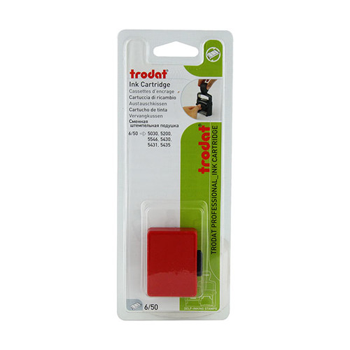 Ersatz-Stempelkissen rot Trodat 6/50 Blisterpackung (PACK=2 STÜCK) Produktbild Front View L