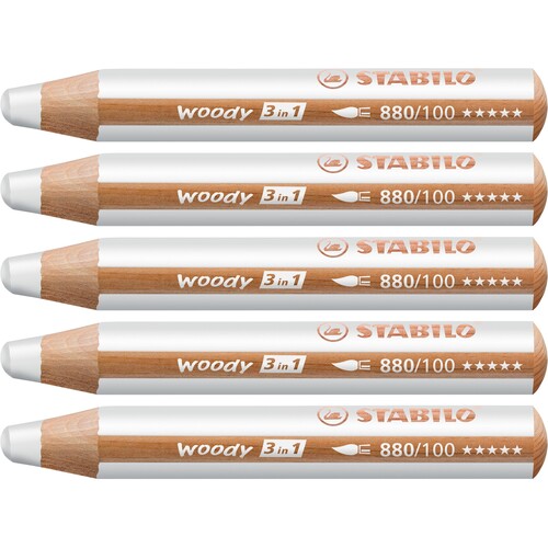 Multitalent-Stift woody 3 in 1 weiß 10mm Mine Stabilo 880/100 Produktbild Additional View 1 L