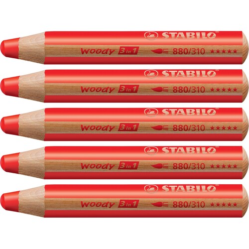 Multitalent-Stift woody 3 in 1 stabilorot 10mm Mine Stabilo 880/310 Produktbild Additional View 1 L