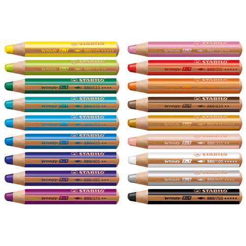 Multitalent-Stift woody 3 in 1 fleischorange 10mm Mine Stabilo 880/355 Produktbild Side View L
