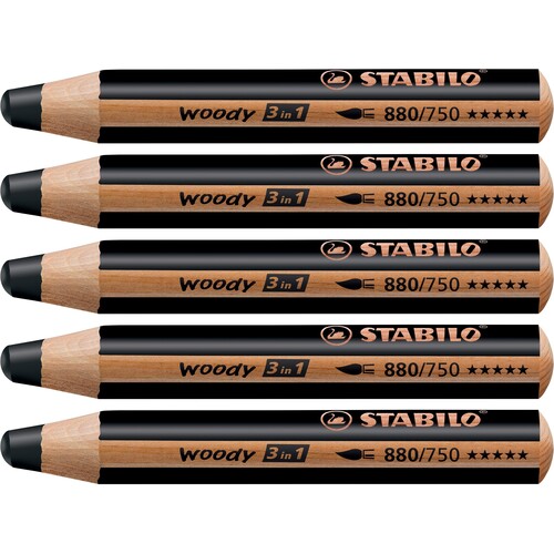 Multitalent-Stift woody 3 in 1 schwarz 10mm Mine Stabilo 880/750 Produktbild Additional View 1 L