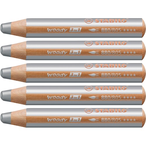 Multitalent-Stift woody 3 in 1 silber 10mm Mine Stabilo 880/805 Produktbild Additional View 1 L