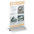 Tischaufsteller PRESENTER 1/3 A4 107x237x85mm Acryl Aluminiumfuß Durable 8587-19 Produktbild Additional View 2 S