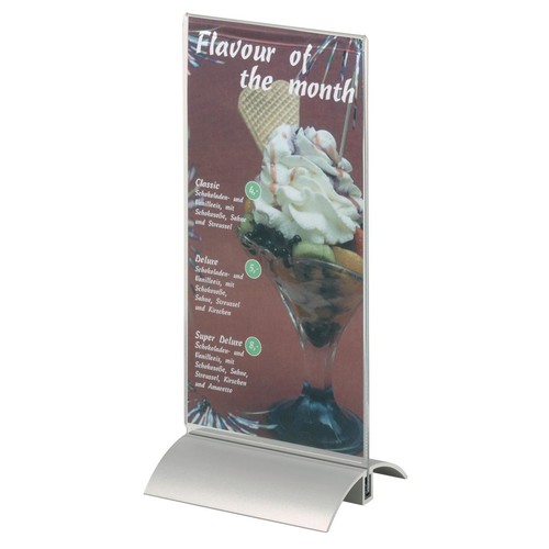 Tischaufsteller PRESENTER A5 150x237x85mm Acryl Aluminiumfuß Durable 8588-19 Produktbild Additional View 1 L