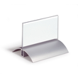 Tischnamensschild DESK PRESENTER DE LUXE 52x100mm transparent mit Aluminiumfuß Durable 8200-19 (PACK=2 STÜCK) Produktbild