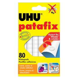 Klebepads patafix weiß wiederablösbar wiederverwendbar UHU 48810 (PACK=80 STÜCK) Produktbild