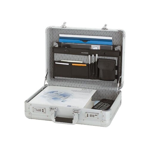 Attachekoffer TAURUS 45,3x33,5x15cm silber Aluminium Alumaxx 45114 Produktbild Additional View 1 L