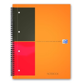 Collegeblock Oxford International A4+ liniert 4-fach Lochung Doppelspirale 80Blatt 80g Optik Paper weiß 100104036 Produktbild