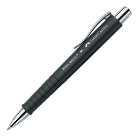 Kugelschreiber Poly Ball mittel schwarz Faber Castell 241199 Produktbild