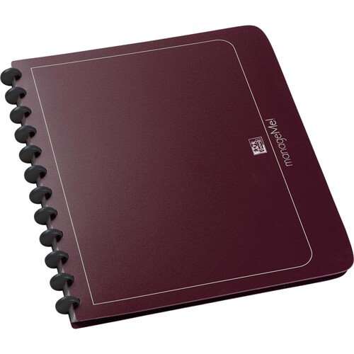 Ringmappe Oxford manageMe! vario-zipp A4 m. 25Hüllen bordeaux PP erweiterbar 100205609 Produktbild Additional View 1 L