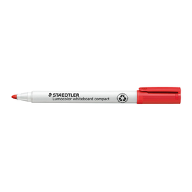 Whiteboardmarker Lumocolor compact 341 1-2mm Rundspitze rot trocken abwischbar Staedtler 341-2 Produktbild